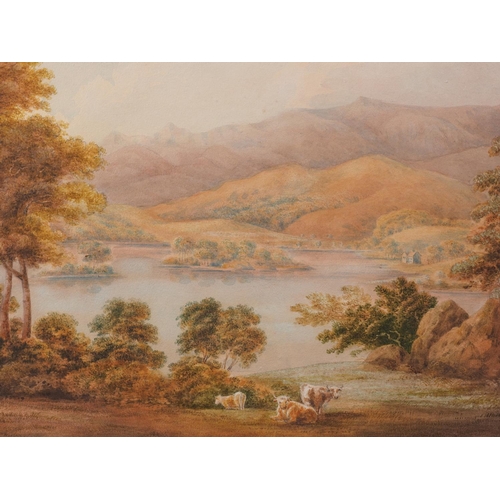 499 - William Green of Ambleside: 19th century watercolour, view of Grasmere, 11 1/4