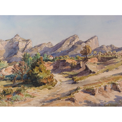 500 - Wilfred Rene Wood: watercolours and pen landscape study, 