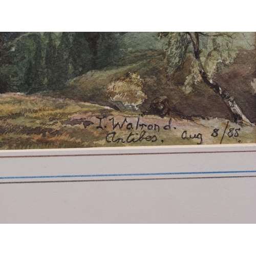 501 - Sir John Waldron, August 8 1888: watercolour study landscape, 