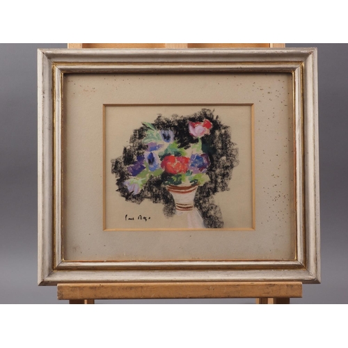 510 - Paul Maze: pastels, still life of anemones, 6