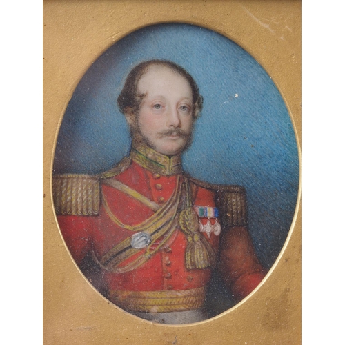 523 - A 19th century portrait miniature of Major-General Flynn CB, 4