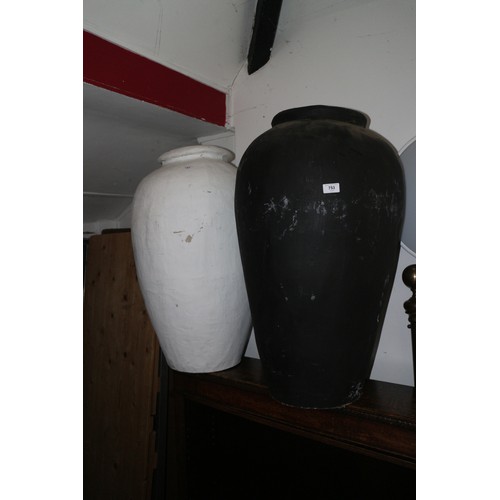 753 - A white painted papier-mache baluster urn, 31