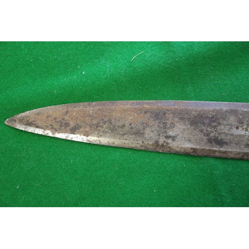 256 - A 19th century Indian Tulwar type sword, blade 27 3/4