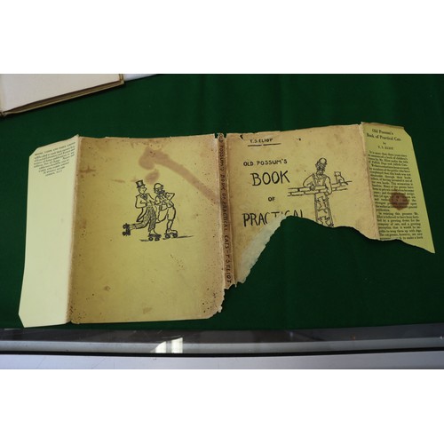 332 - T S Elliot: Old Possums Book of Practical Cats, signed by the author and dated 5.X.39, partial dust ... 