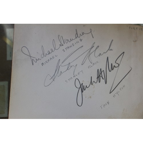 336 - An album containing autographs of stars of stage and screen, including Jon Pertwee, Peter Cavenagh, ... 