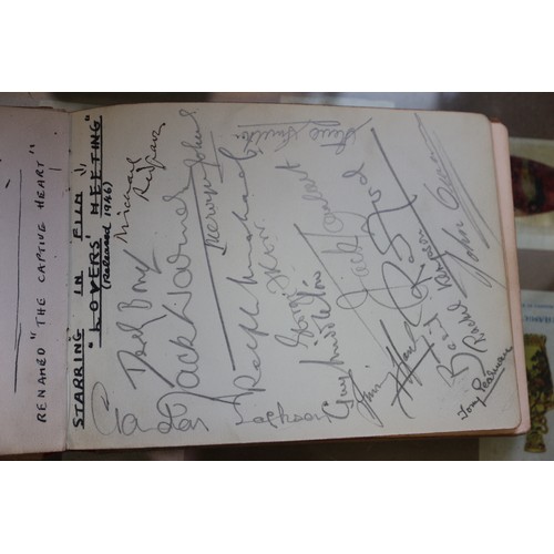 336 - An album containing autographs of stars of stage and screen, including Jon Pertwee, Peter Cavenagh, ... 