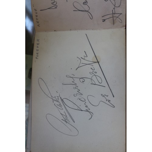 336 - An album containing autographs of stars of stage and screen, including Jon Pertwee, Peter Cavenagh, ... 