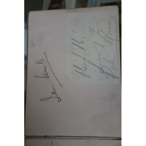 336 - An album containing autographs of stars of stage and screen, including Jon Pertwee, Peter Cavenagh, ... 