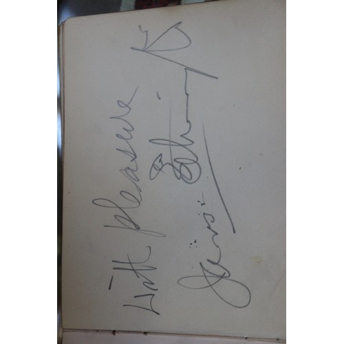 336 - An album containing autographs of stars of stage and screen, including Jon Pertwee, Peter Cavenagh, ... 