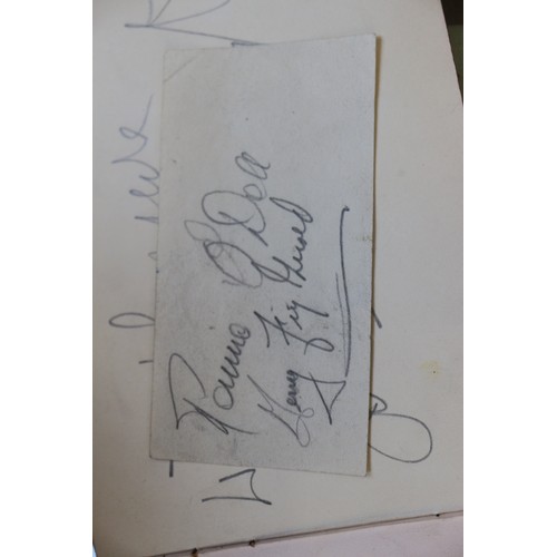 336 - An album containing autographs of stars of stage and screen, including Jon Pertwee, Peter Cavenagh, ... 