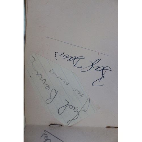 336 - An album containing autographs of stars of stage and screen, including Jon Pertwee, Peter Cavenagh, ... 