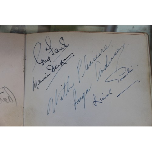 336 - An album containing autographs of stars of stage and screen, including Jon Pertwee, Peter Cavenagh, ... 