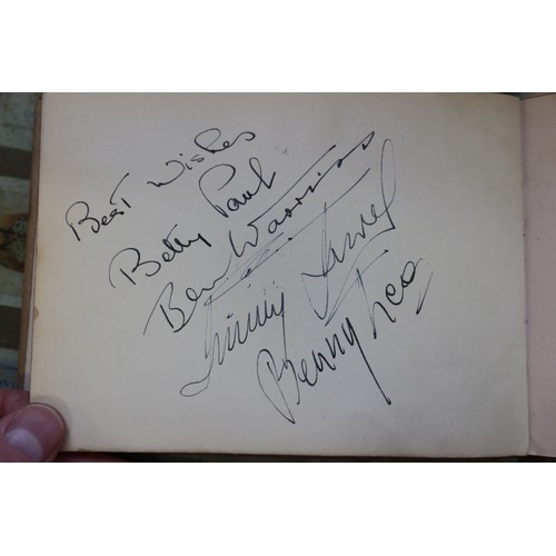 336 - An album containing autographs of stars of stage and screen, including Jon Pertwee, Peter Cavenagh, ... 