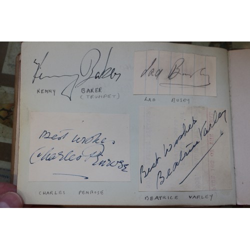 336 - An album containing autographs of stars of stage and screen, including Jon Pertwee, Peter Cavenagh, ... 