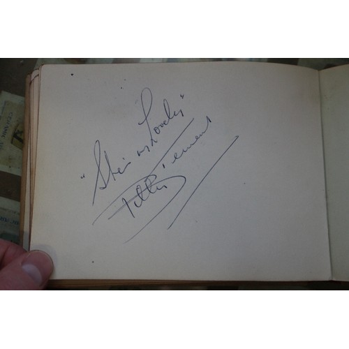 336 - An album containing autographs of stars of stage and screen, including Jon Pertwee, Peter Cavenagh, ... 