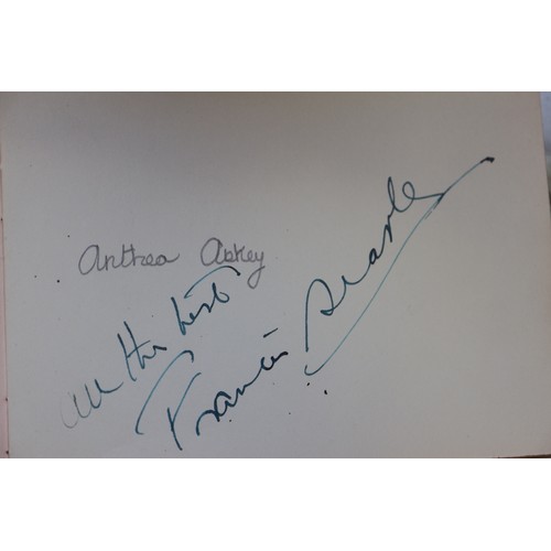 336 - An album containing autographs of stars of stage and screen, including Jon Pertwee, Peter Cavenagh, ... 