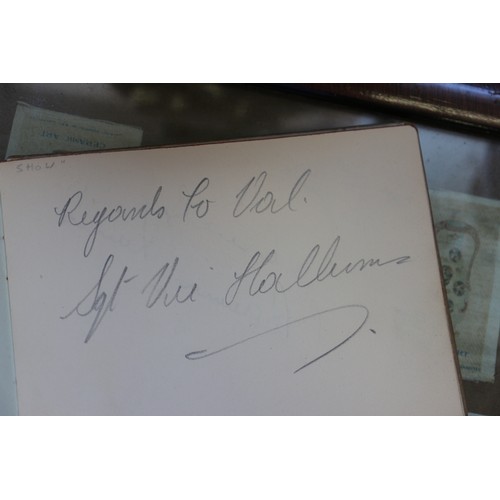 336 - An album containing autographs of stars of stage and screen, including Jon Pertwee, Peter Cavenagh, ... 