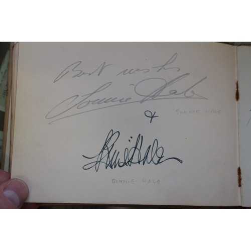 336 - An album containing autographs of stars of stage and screen, including Jon Pertwee, Peter Cavenagh, ... 