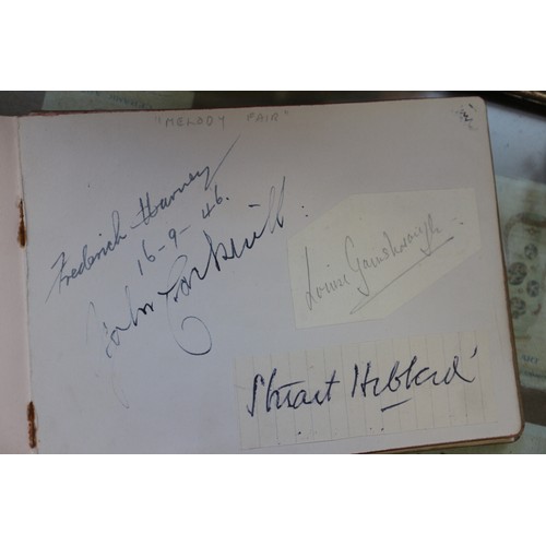 336 - An album containing autographs of stars of stage and screen, including Jon Pertwee, Peter Cavenagh, ... 