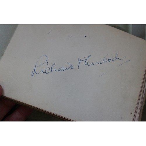 336 - An album containing autographs of stars of stage and screen, including Jon Pertwee, Peter Cavenagh, ... 