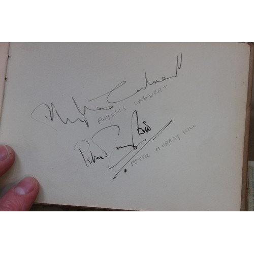 336 - An album containing autographs of stars of stage and screen, including Jon Pertwee, Peter Cavenagh, ... 