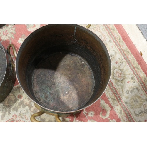 196 - Two copper hot water cisterns, 17