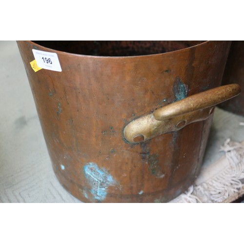 196 - Two copper hot water cisterns, 17