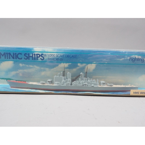 232 - A Minic Ships by Hornby scale die-cast model of the HMS Vanguard and another similar die-cast model ... 