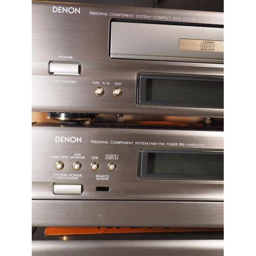 261 - A Denon Personal Component System/Stereo Power Amplifier UPO-250, a matching pre-amplifier UTP-250, ... 