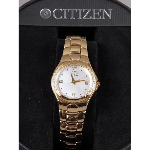 336 - Two Citizen wristwatches, in boxes, three lady's wristwatches and three pocket watches