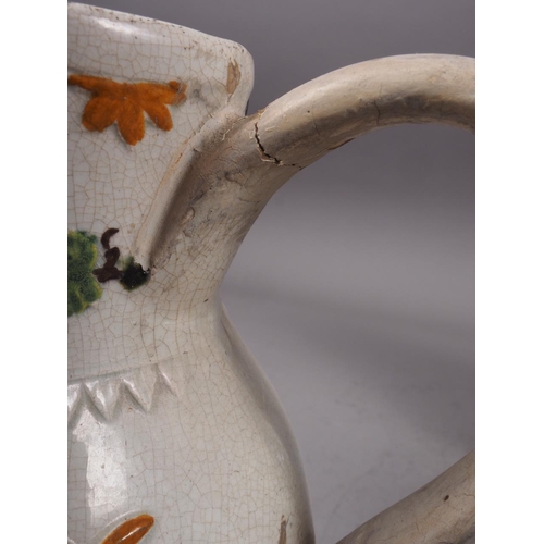 34 - A 19th century Pratt type relief decorated jug, 