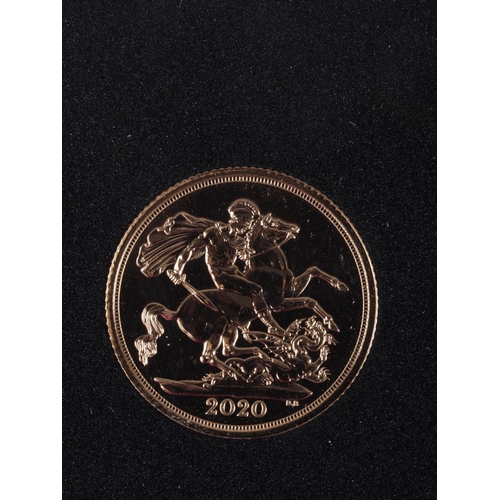 361 - A 2020 gold proof sovereign with original box and certificates