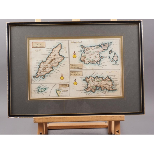 411 - Herman Moll: an early 18th century hand-coloured map, British Isles - Isle of Man, Guernsey, Jersey ... 