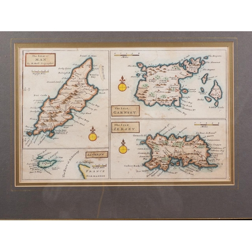 411 - Herman Moll: an early 18th century hand-coloured map, British Isles - Isle of Man, Guernsey, Jersey ... 