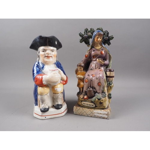 61 - A 19th century style Staffordshire pottery figure 