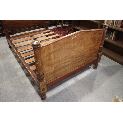 400 - A late 19th century mahogany half tester bed, 55