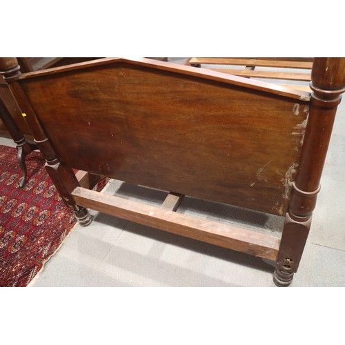 400 - A late 19th century mahogany half tester bed, 55