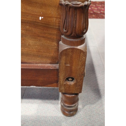 400 - A late 19th century mahogany half tester bed, 55