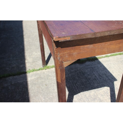 401 - A largely early 19th century Cuban mahogany side table, fitted single drawer, on chamfered supports,... 