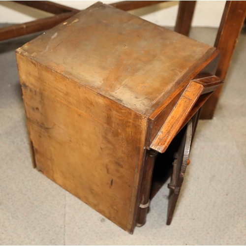 402 - An 18th century Continental walnut and decorated cabinet of drawers, with pull out central cupboard ... 