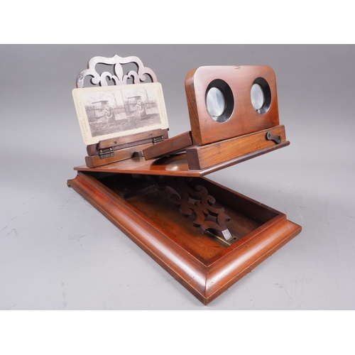 110 - A 19th century table top adjustable stereoscope and photographic viewer (graphoscope) of compact pro... 