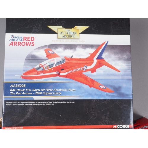 164 - A Corgi die-cast model Royal Air Force Red Arrows BAE Hawk T1A, boxed, and a quantity of mostly die-... 