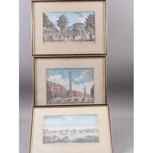 288 - A print of Shirburn Castle, in gilt strip frame, a coloured interior view of Ranelagh Gardens, in Ho... 