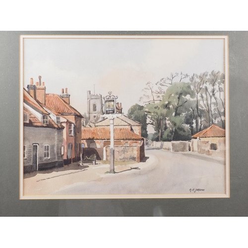 326 - Ernest Holmes?: watercolours, garden study, 13