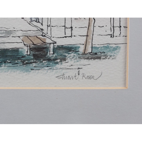 343 - Stuart Rose, '86: pen and wash study, 