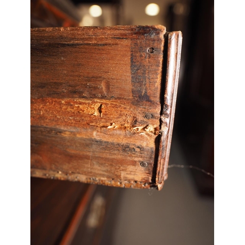 394 - A 19th century mahogany fall front bureau, fitted one long drawer over two short drawers and two fur... 