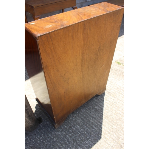 513 - A mahogany fall front bureau, fitted four long graduated drawers, 28