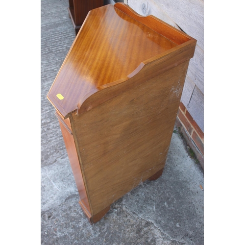 514 - A yew wood break front sideboard, fitted six drawers and two cupboards, 41