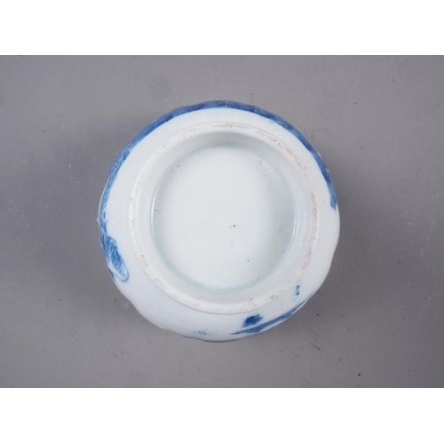 62 - A Chinese blue and white porcelain bowl with lotus flower, scroll and Greek key decoration, six-char... 