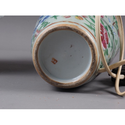 83 - A Chinese blue and white ovoid teapot with associated lid, dragon and cloud decoration, four-charact... 